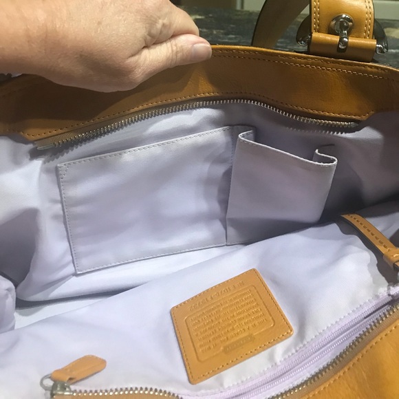 NWOT! Authentic Coach Saffron yellow Soho hobo bag - Picture 11 of 15